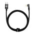 Фото #1 товара Kątowy kabel przewód Power Delivery z bocznym wtykiem USB-C Iphone Lightning 1m 20W czarny