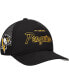 Men's Black Pittsburgh Penguins Script Side Patch Trucker Adjustable Hat