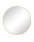 Gold Metal Framed 36" Round Wall Mirror