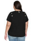 ფოტო #2 პროდუქტის Plus Size Eiffel Button T-Shirt