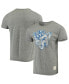 Men's Heathered Gray BYU Cougars Vintage-Like Logo Tri-Blend T-shirt Серый, Large - фото #1