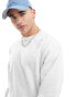 Jack & Jones super oversized crew neck sweatshirt in white marl