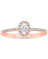 Diamond Halo Engagement Ring (1/4 ct. t.w.) in 14k White, Yellow or Rose Gold