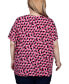 ფოტო #2 პროდუქტის Plus Size Short Sleeve Tunic Top