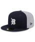 ფოტო #2 პროდუქტის Men's Navy/Gray Detroit Tigers Gameday Sideswipe 59Fifty Fitted Hat