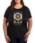 ფოტო #1 პროდუქტის Trendy Plus Size The Sun Tarot Card Graphic T-shirt
