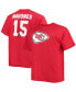 Men's Big and Tall Patrick Mahomes Red Kansas City Chiefs Player Name Number T-shirt Красный, 4XB - фото #1