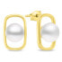Charming Gold Plated Pearl Earrings EA905Y