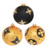 Art Deco Xmas Gold & Schwarz Satin 8cm