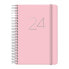 DOHE Agenda 2024 Day Page With Spiral And Gloss Rubber 125x18 Cm