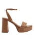 ფოტო #6 პროდუქტის Women's Sadel Block Heel Ankle Strap Dress Sandals