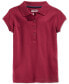 ფოტო #1 პროდუქტის Plus Girls Uniform Short Sleeve Interlock Polo Shirt