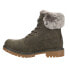 Фото #3 товара Lugz Rucker Hi Faux Fur Lace Up Womens Green, Grey Casual Boots WRUCKHFUD-3616