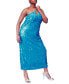 Фото #1 товара Plus Size Strappy Paillette Column Dress