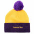 Mitchell & Ness Two Tone Pom Beanie Hwc Los Angeles Lakers