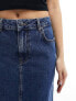 Object denim maxi coloumn skirt in medium blue wash Mittleres Jeansblau, L - фото #5