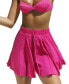 Фото #1 товара Women's Hot Pink Ruffled Flare Shorts