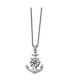 Фото #1 товара Antiqued and Polished Anchor Pendant on a Curb Chain Necklace