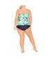 Women's Plus size Hi Waist Swim Brief