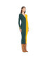 Women's Green, Gold Green Bay Packers Shoko Knit Button-Up Sweater Dress