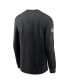 Фото #2 товара Men's Black New York Jets Sideline Performance Long Sleeve T-Shirt