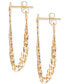 Фото #7 товара Curb Link Chain Dangle Drop Earrings, Created for Macy's