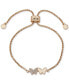 Gold-Tone Crystal Pavé Double Butterfly Slider Bracelet