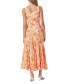 Фото #2 товара Women's Floral-Print Sleeveless Slip Dress