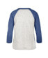 ფოტო #2 პროდუქტის Women's Gray Distressed Chicago Cubs City Connect Retro Daze Ava Raglan 3/4-Sleeve T-shirt