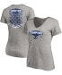 ფოტო #1 პროდუქტის Women's Heather Gray Tampa Bay Lightning 2021 Stanley Cup Champions Jersey Roster V-Neck T-shirt