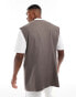 ASOS DESIGN longline waistcoat in brown