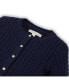 ფოტო #2 პროდუქტის Girls' Organic Cotton Long Sleeve Classic Cable Cardigan Sweater, Infant