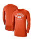 Фото #1 товара Men's Orange Clemson Tigers Textured Long Sleeve T-shirt