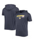 Фото #1 товара Men's Heathered Navy Milwaukee Brewers Hoodie T-shirt