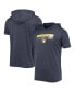 Men's Heathered Navy Milwaukee Brewers Hoodie T-shirt Синий, Large - фото #1