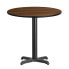 Фото #1 товара 30'' Round Walnut Laminate Table Top With 22'' X 22'' Table Height Base