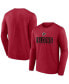 Фото #1 товара Men's Red Atlanta Falcons Big and Tall Wordmark Long Sleeve T-shirt