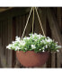 Artstone Hanging Bowl Planter/Flower Pot, Rust, 12"