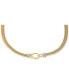 ფოტო #2 პროდუქტის 14k Gold-Plated Baguette Cubic Zirconia Bead Snake Chain 16" Collar Necklace