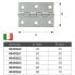 OLCESE RICCI 80x70x1.5 mm Stainless Steel Booklet Hinge