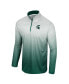 Фото #3 товара Men's White, Green Michigan State Spartans Laws of Physics Quarter-Zip Windshirt