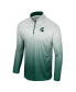 Men's White, Green Michigan State Spartans Laws of Physics Quarter-Zip Windshirt