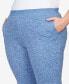 Фото #4 товара Plus Size Comfort Zone Comfort Fit Knit Average Length Pants