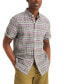 Фото #1 товара Men's Plaid Short Sleeve Button-Down Shirt