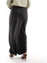 4th & Reckless Plus exclusive maxi satin skirt in black