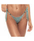 Women's Reversible Braided Scrunch Tie Side Bikini Bottom