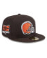 Фото #1 товара Men's Brown Cleveland Browns 2024 NFL Draft 59FIFTY Fitted Hat