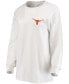 ფოტო #3 პროდუქტის Women's White Texas Longhorns Traditions Pennant Long Sleeve T-shirt