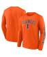Фото #1 товара Men's Orange Illinois Fighting Illini Distressed Arch Over Logo Long Sleeve T-shirt