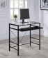 Office Star 30.25" Glass, Steel Zephyr Computer Desk